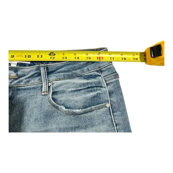 NWT Risen Women's Jeans Sz 15/32 High Rise Wide Leg Crop Light‎ Wash Blue Denim - Picture 5 of 14